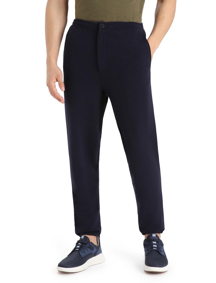 Pantalon Jogging Icebreaker RealFleece™ Merino Dalston Pants Homme Bleu Marine | FR 1141LISH